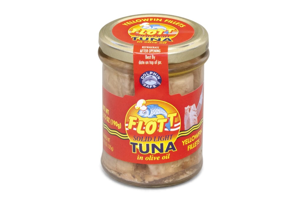 Tuna jar in olive oil